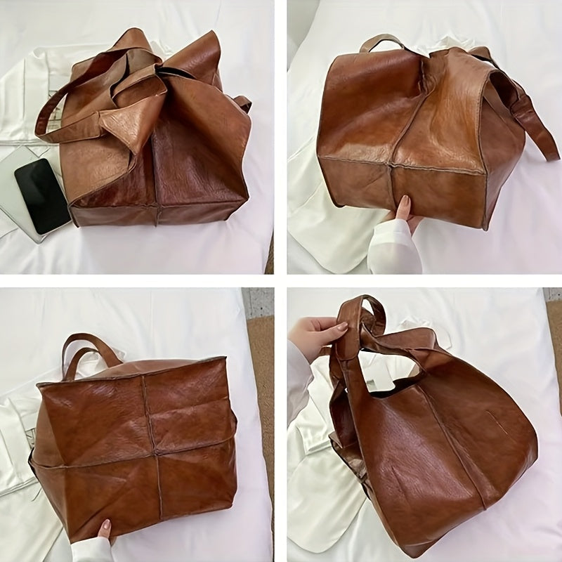 Große Shopper-Tasche aus Kunstleder