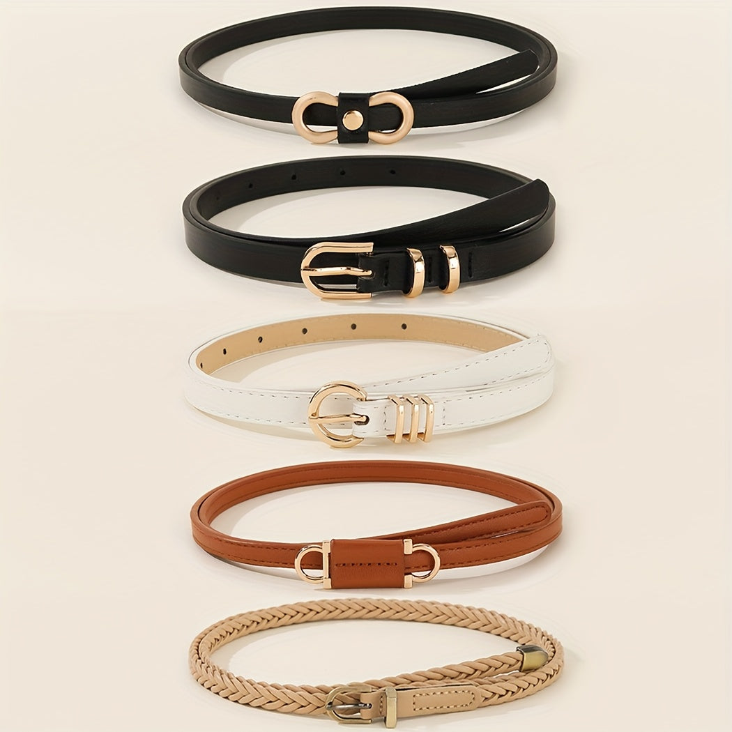 Slim Elegance Women's Belt Set (5 Pieces)