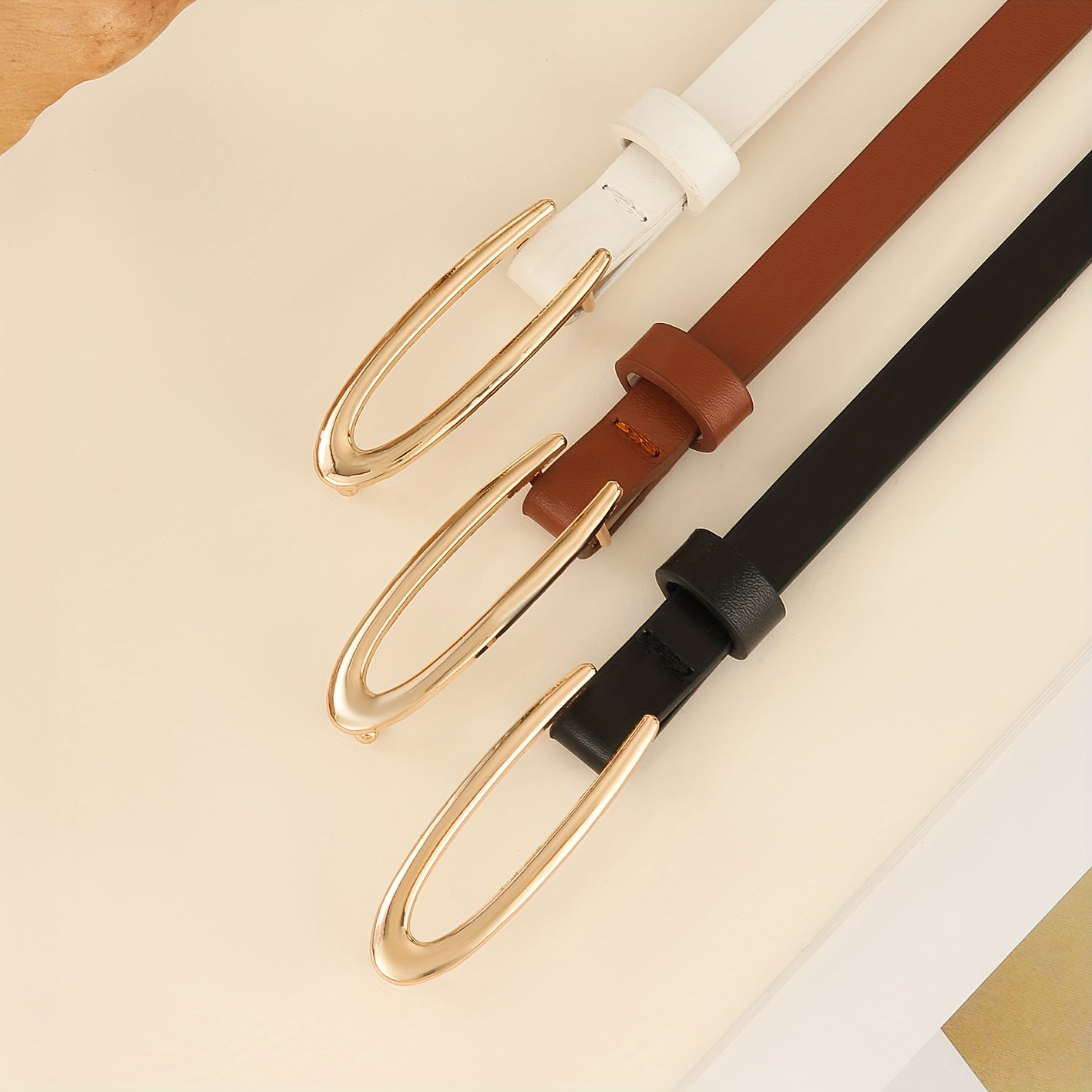 3-Piece Women’s Slim Belt Set