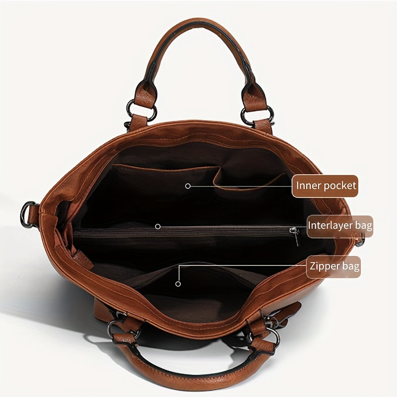 Women's Faux Leather Tote Bag