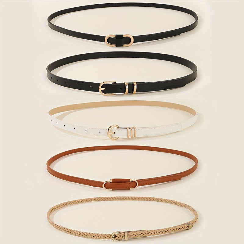 Slim Elegance Women's Belt Set (5 Pieces)