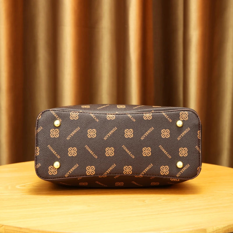 Classic Women’s Handbag with Floral Pattern