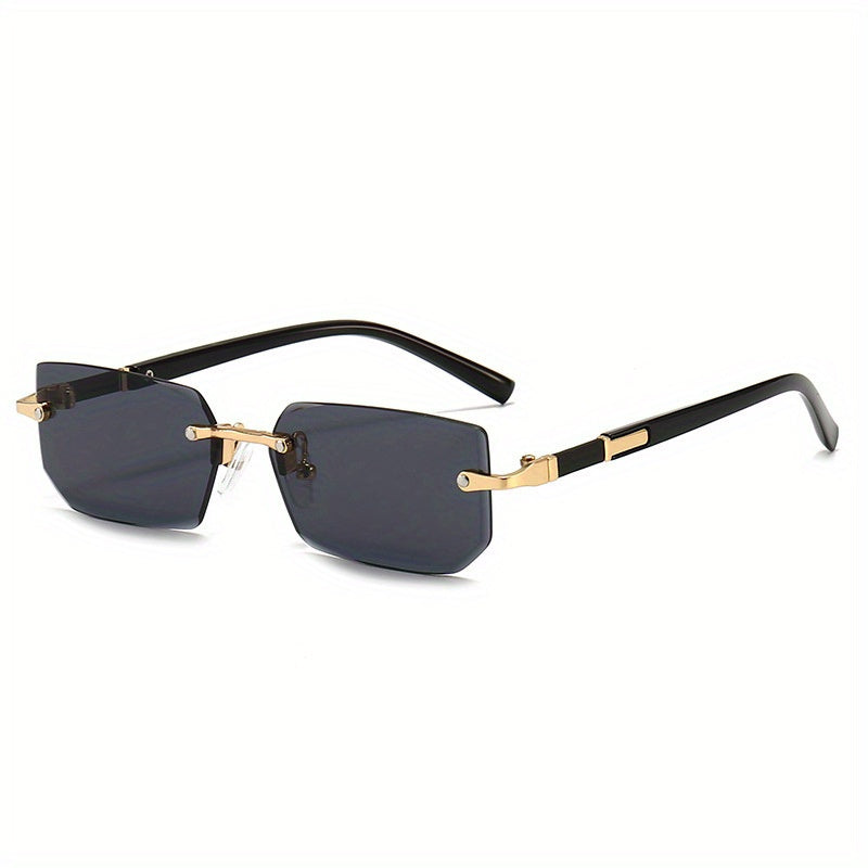 Rechteckige Sonnenbrille mit Metallbügeln