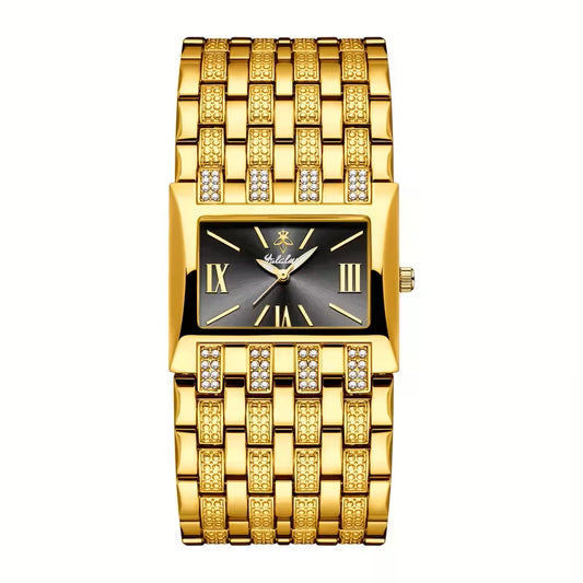 YaLaLuSi 1124 Unisex Watch (Quartz &amp; Gold Luxury)