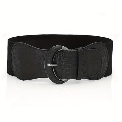 Wide Women’s Elastic Waist Belt
