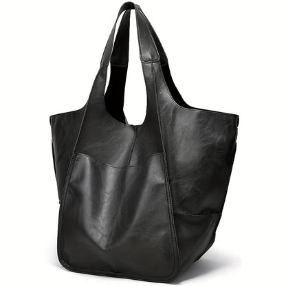 Large Faux Leather Shopper Bag