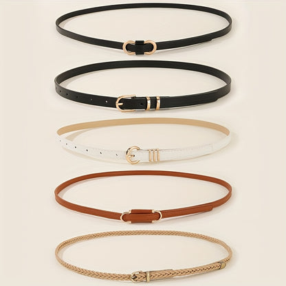 Slim Elegance Women's Belt Set (5 Pieces)
