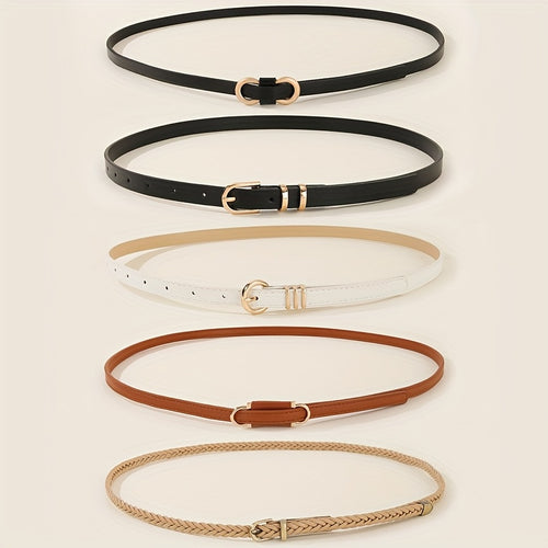 Slim Elegance Women's Belt Set (5 Pieces)