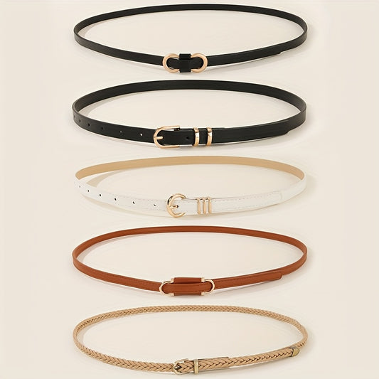 Slim Elegance Women's Belt Set (5 Pieces)