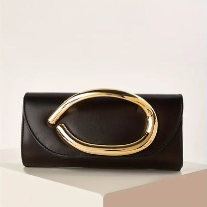 Luxury Clutch Bag with Magnetic Closure and Removable Strap