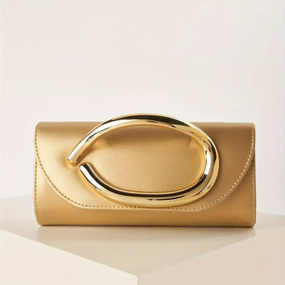 Luxury Clutch Bag with Magnetic Closure and Removable Strap