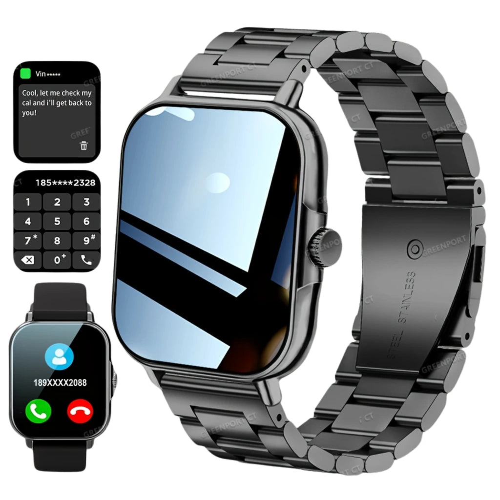 Smartwatch with Stainless Steel Strap