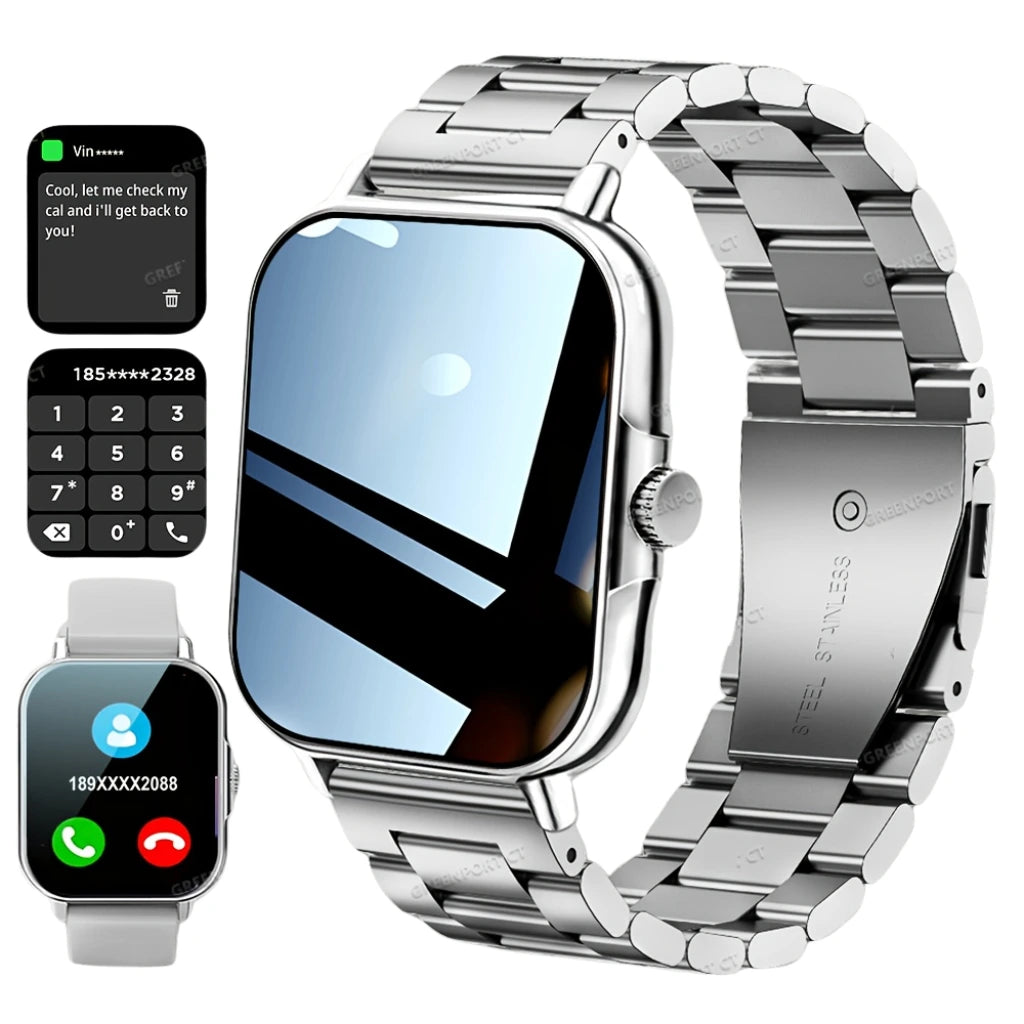 Smartwatch with Stainless Steel Strap