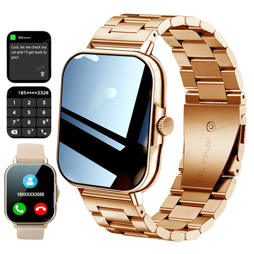 Smartwatch with Stainless Steel Strap