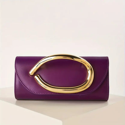 Luxury Clutch Bag with Magnetic Closure and Removable Strap