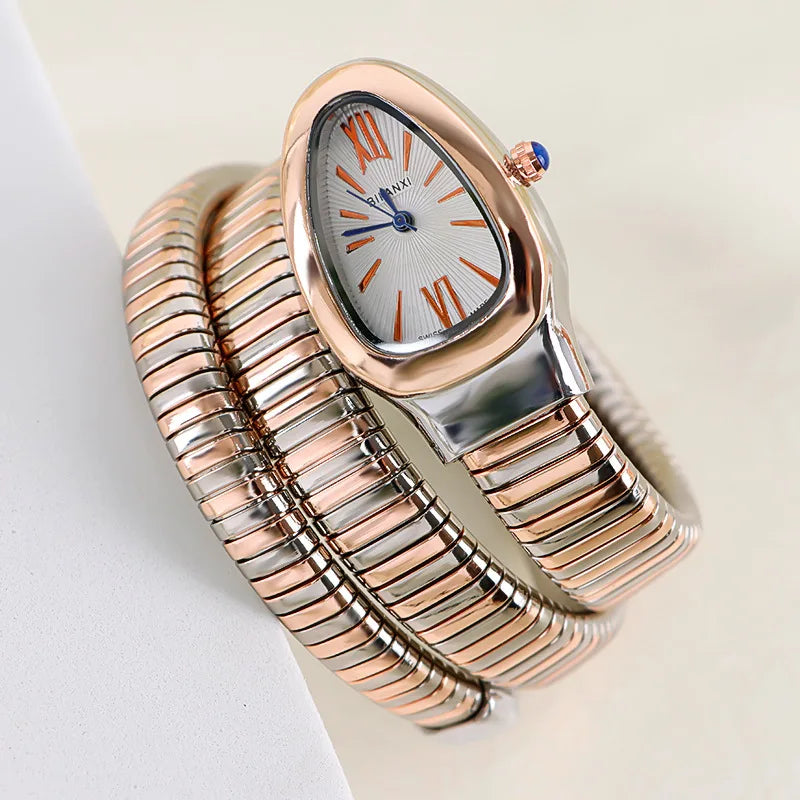 Bifanxi Damen-Armbanduhr mit Spiralarmband