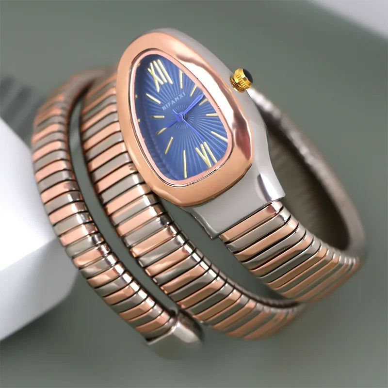 Bifanxi Damen-Armbanduhr mit Spiralarmband