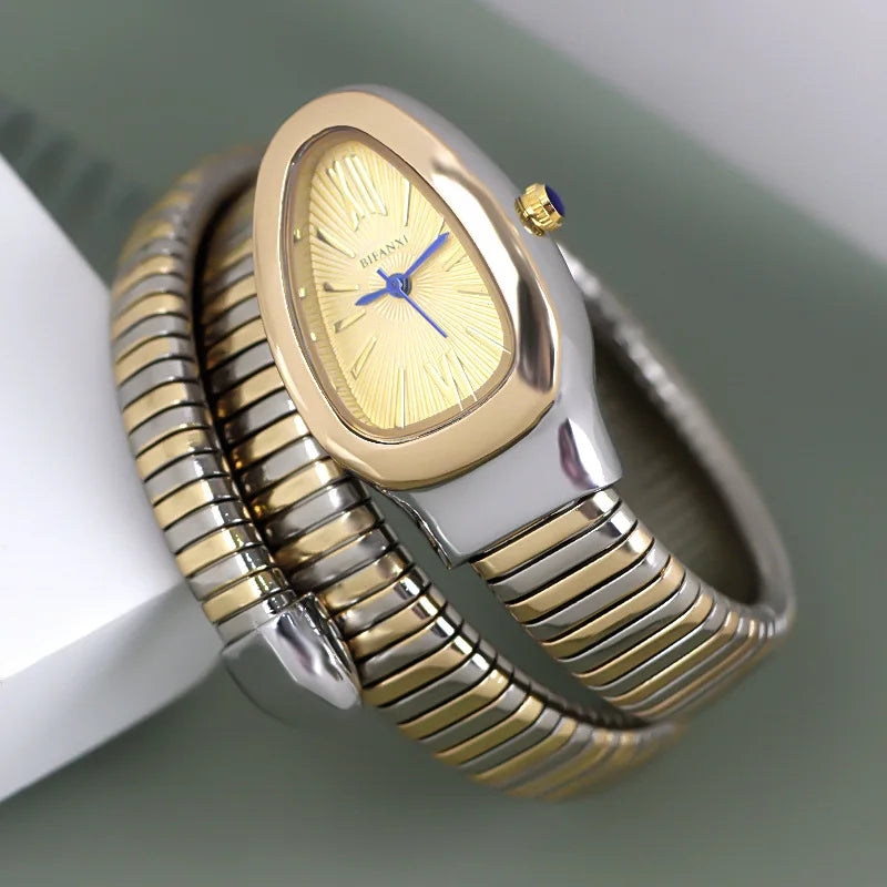 Bifanxi Damen-Armbanduhr mit Spiralarmband