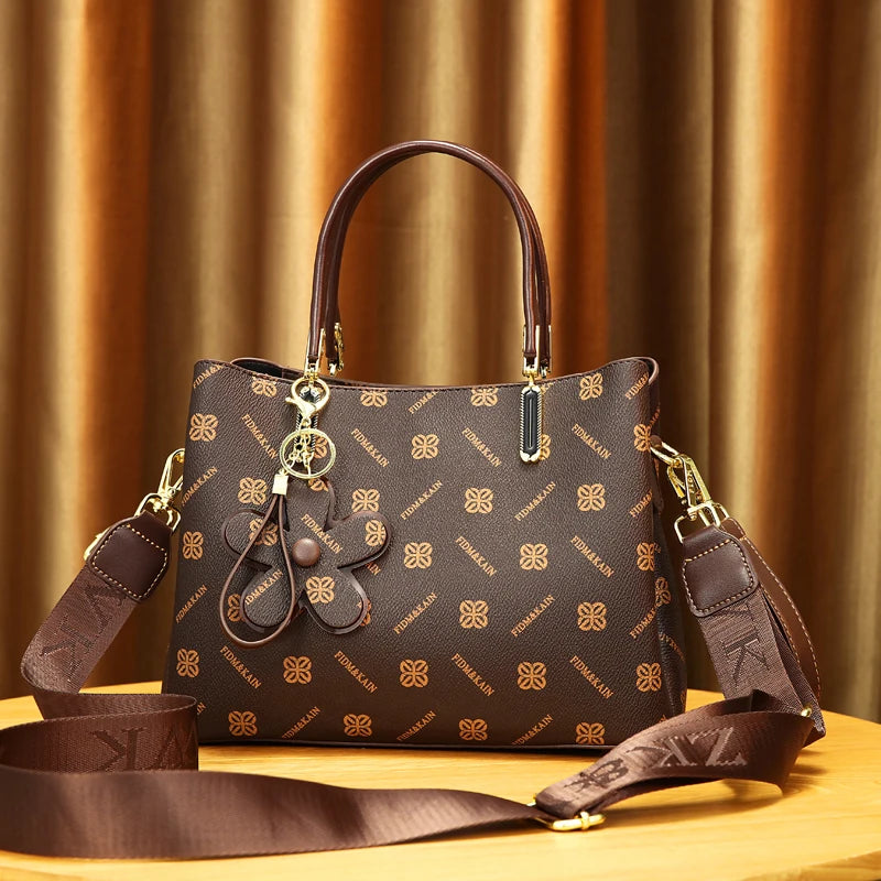 Classic Women’s Handbag with Floral Pattern