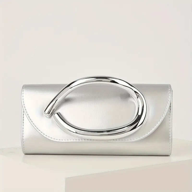Luxury Clutch Bag with Magnetic Closure and Removable Strap