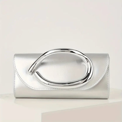 Luxury Clutch Bag with Magnetic Closure and Removable Strap