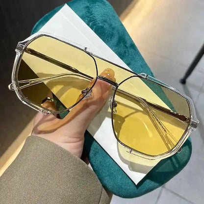 Visionair pilot-style sunglasses in Silver Yellow