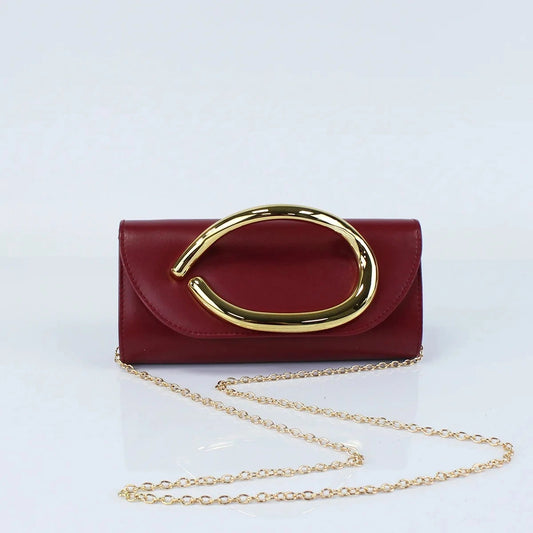 Luxury Clutch Bag with Magnetic Closure and Removable Strap