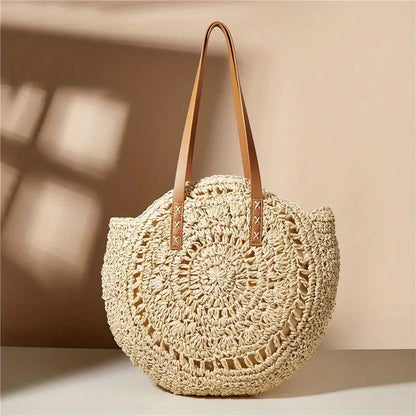 Round Straw Bag – Boho Chic Style