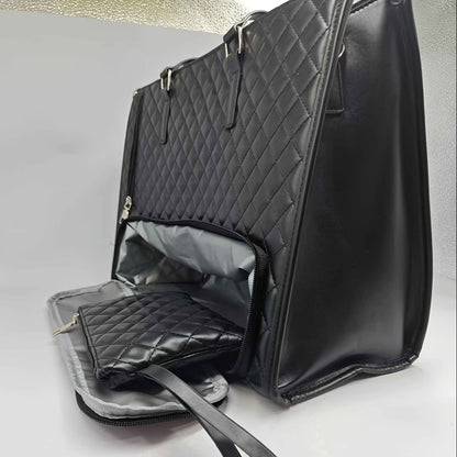 Large Women's Organizer Tote Bag with Bottom Compartment