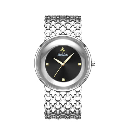 YaLaLuSi Women’s Luxury Quartz Watch (Gold Skeleton Bracelet)