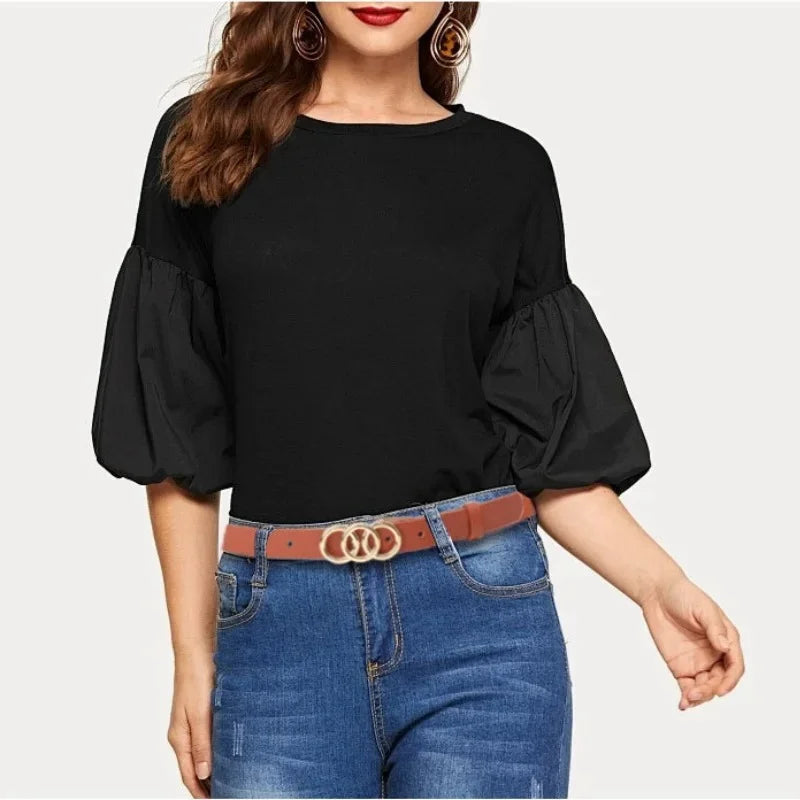 Women’s Belt 2.8 cm (PU &amp; Gold Triple-Ring Buckle)