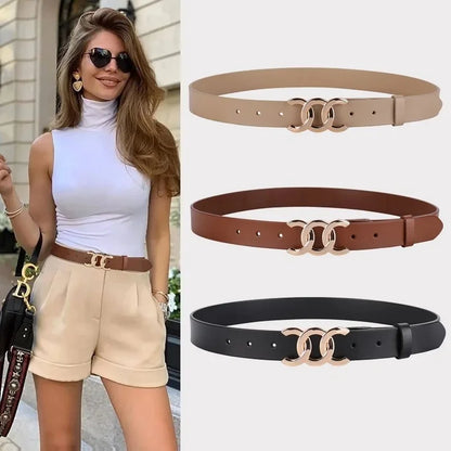 Women’s Belt 2.8 cm (Split Leather &amp; Retro Decorative)