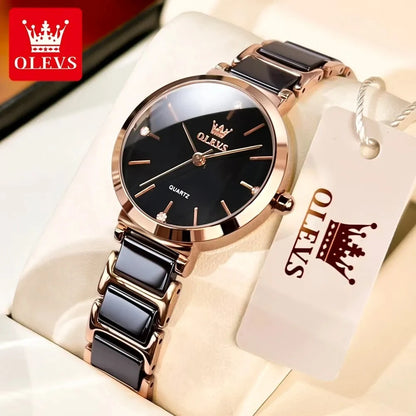 OLEVS 5877 Women’s Watch (Ceramic &amp; 3ATM)