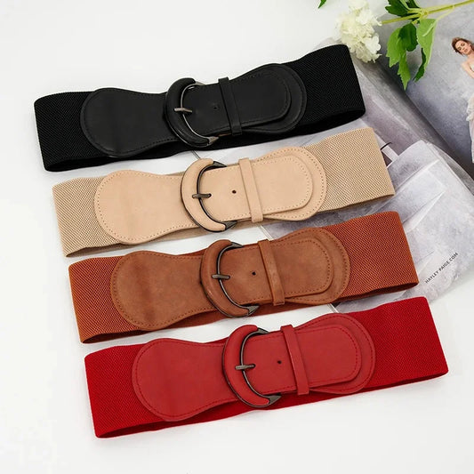 Women’s Wide Belt 7.5 cm (Elastic &amp; Elegant)
