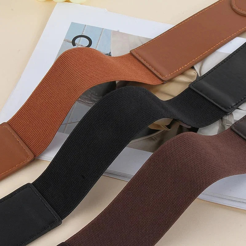 Women’s Wide Belt 8.5 cm (Elastic &amp; Versatile)