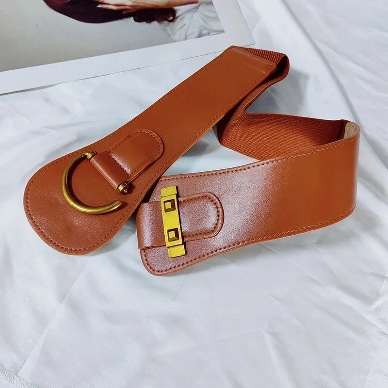 Women’s Wide Belt 8.5 cm (Elastic &amp; Versatile)