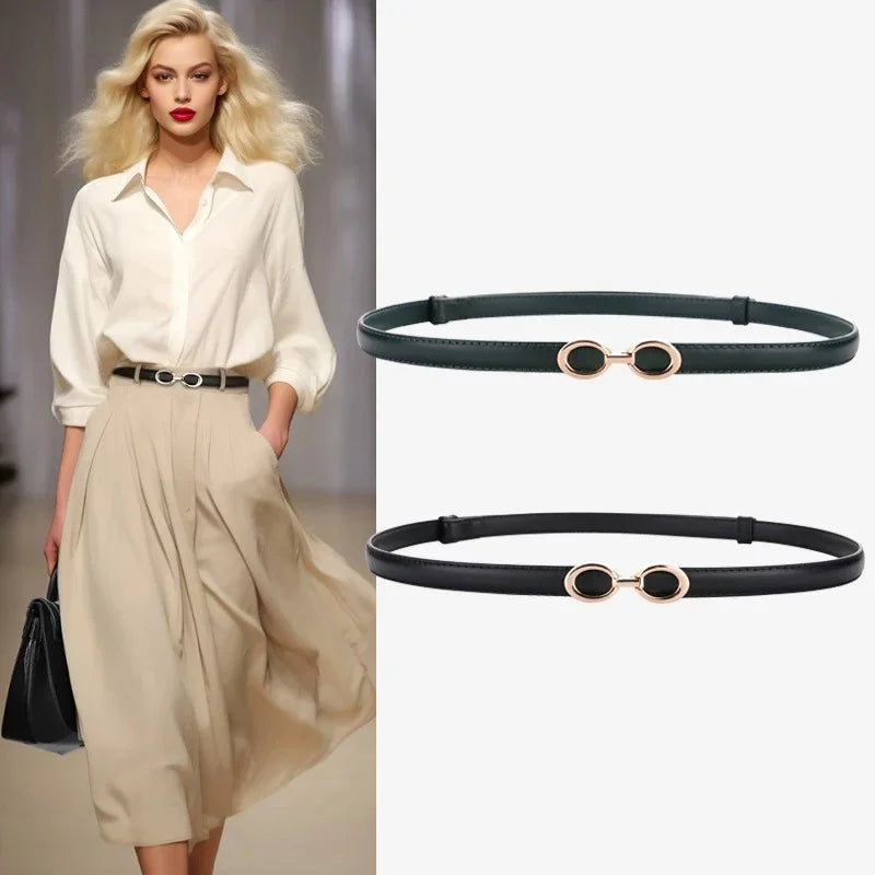 Women’s Skinny Belt 1 cm (Adjustable &amp; Elegant)