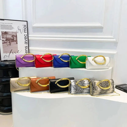 Luxury Clutch Bag with Magnetic Closure and Removable Strap
