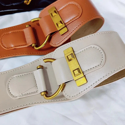 Women’s Wide Belt 8.5 cm (Elastic &amp; Versatile)